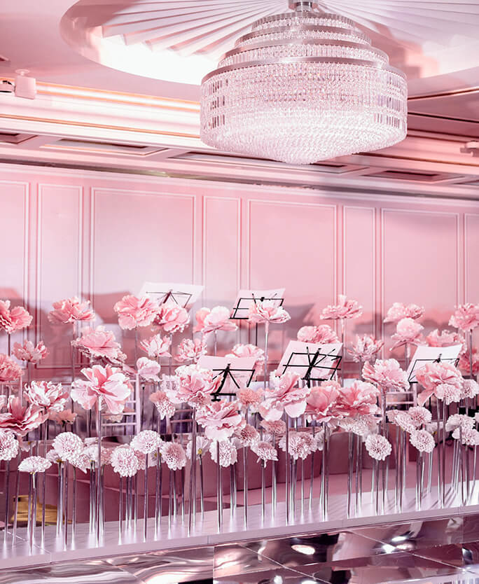 розовая регистрация с цветами